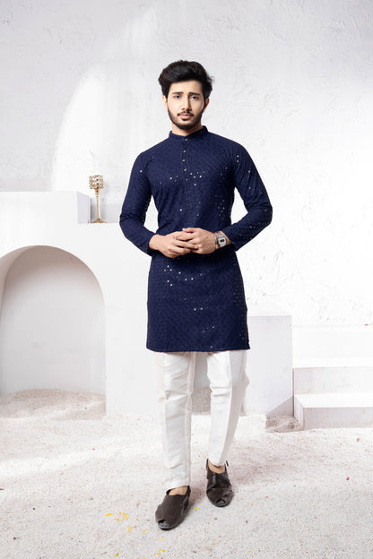 LUCKNOWI CHIKANKARI KURTA