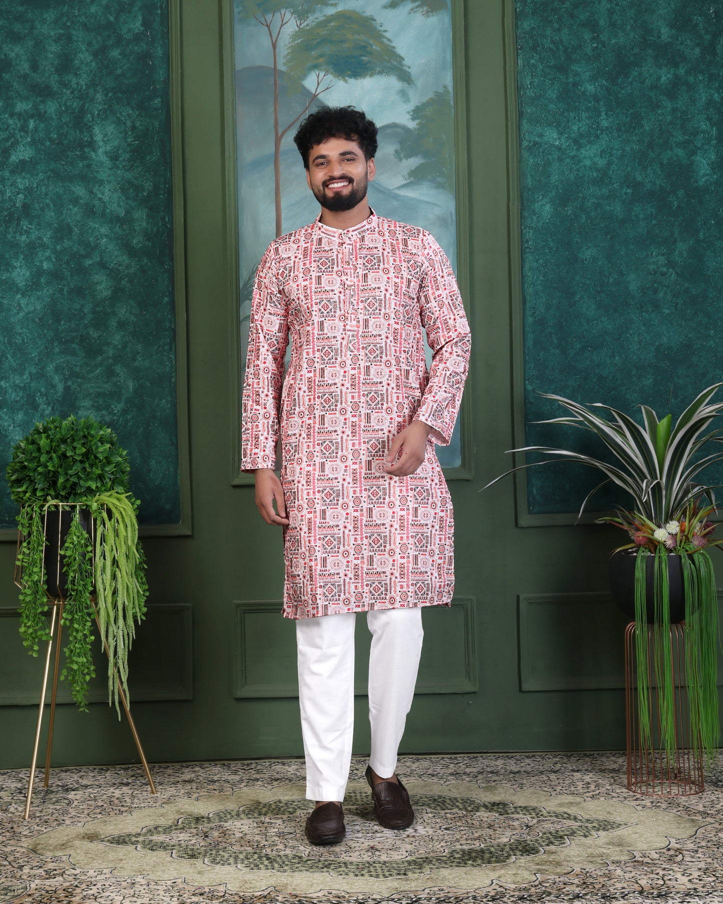 RAYON PRINTED KURTA WITH PAYJAMA SET