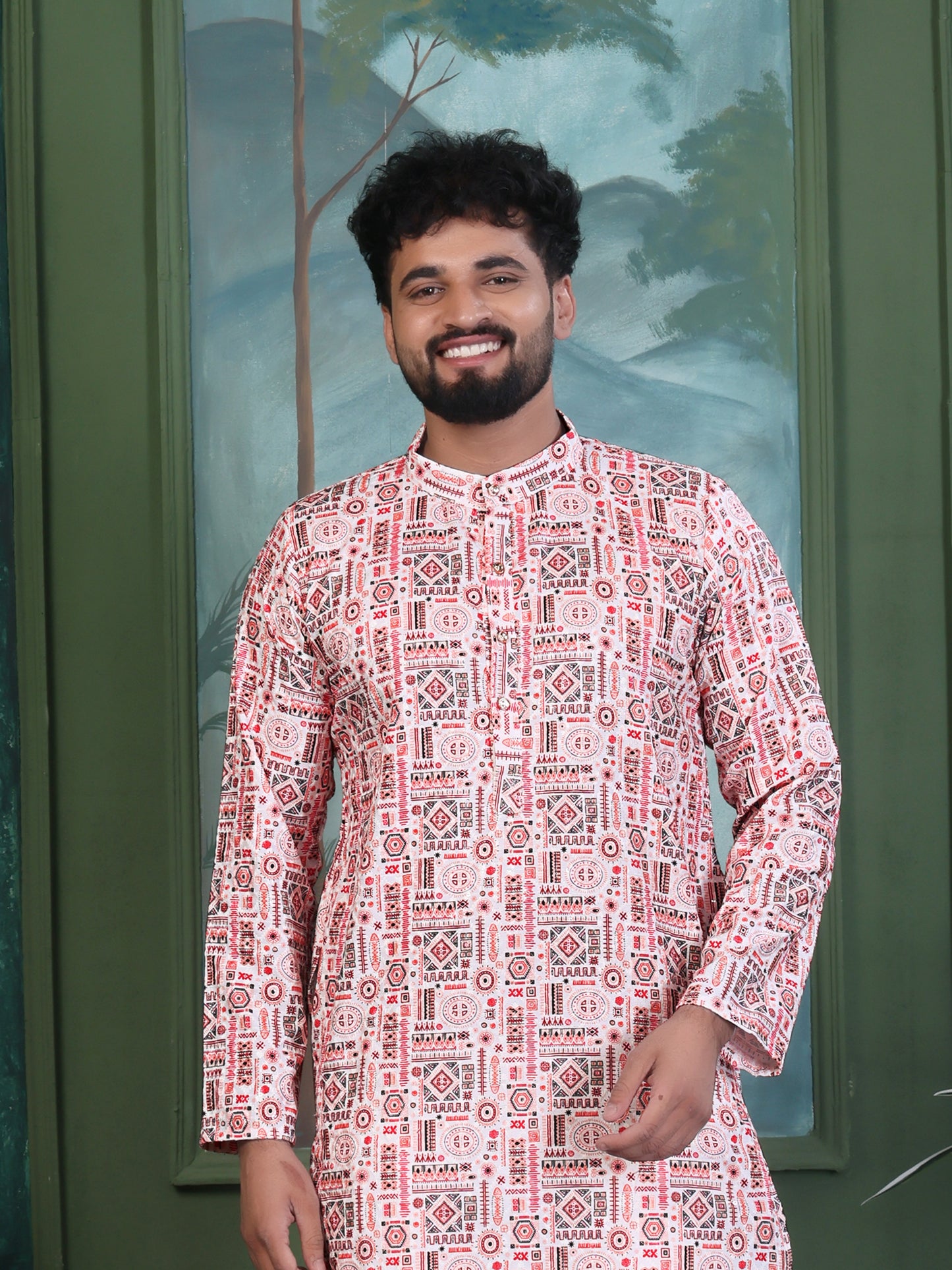 RAYON PRINTED KURTA WITH PAYJAMA SET