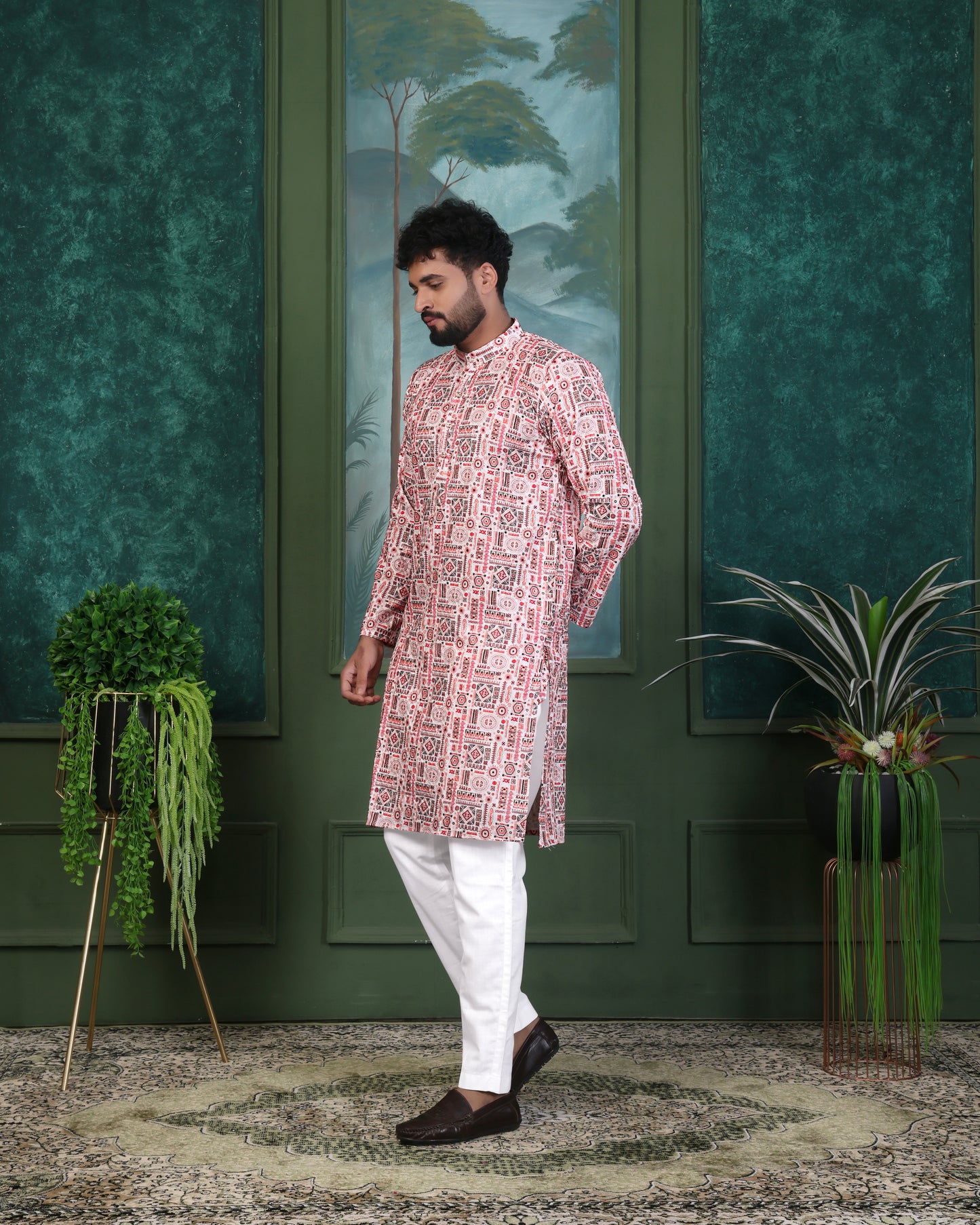 RAYON PRINTED KURTA WITH PAYJAMA SET