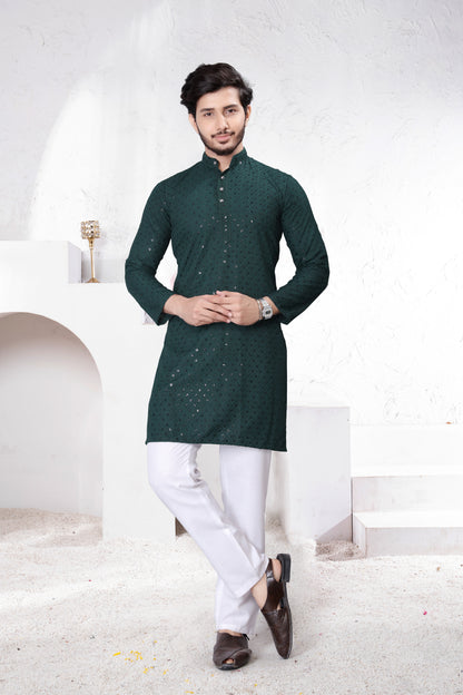 LUCKNOWI CHIKANKARI KURTA