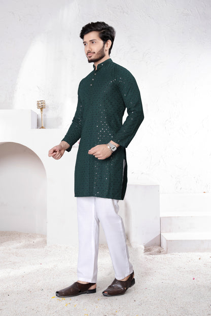 LUCKNOWI CHIKANKARI KURTA