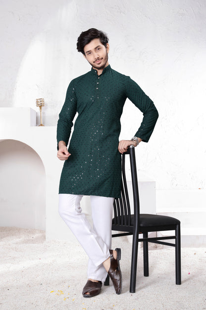 LUCKNOWI CHIKANKARI KURTA